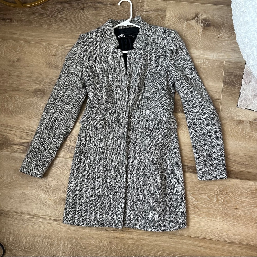 Zara Wool Blend Coat XS
